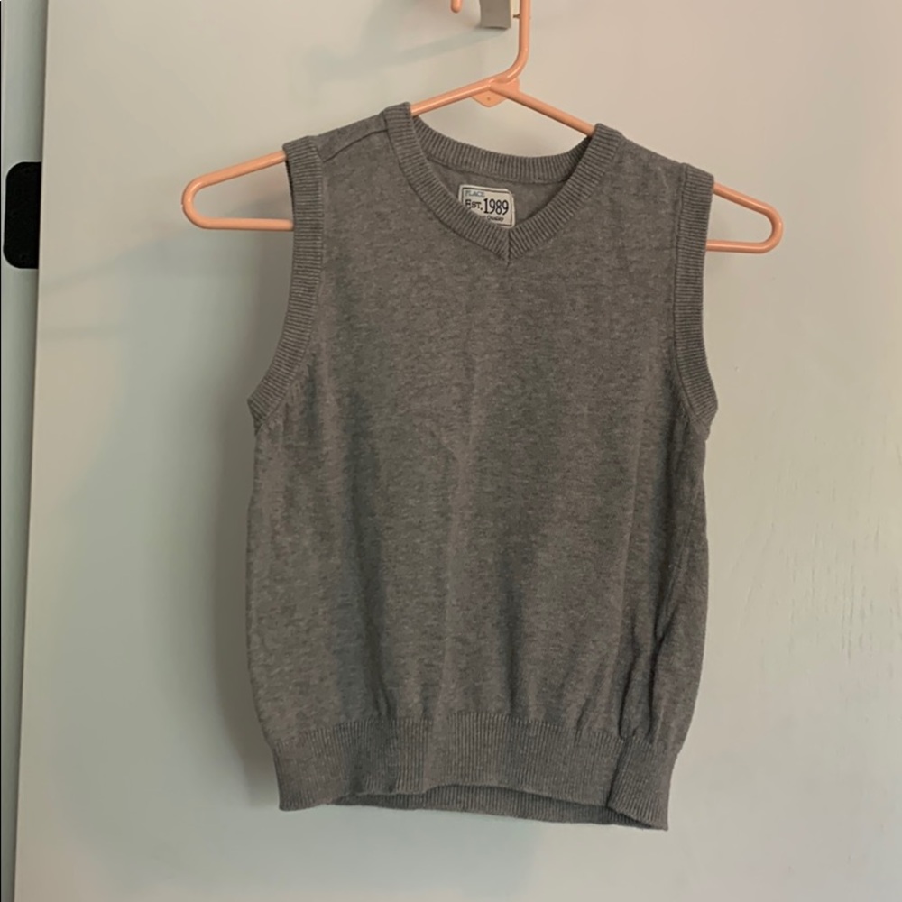Grey v neck sweater vest